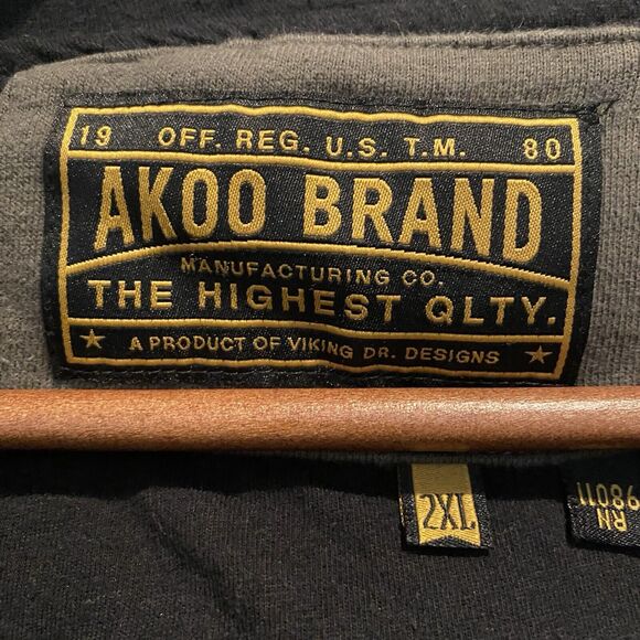 Akoo Brand Jacket Vest Men XXL Green Camo Full Zip White Mtn Summit 1980 #21 - Picture 15 of 16